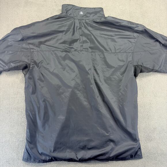 Marmot Windbreaker Jacket Mens XL Black DriClime Fleece Lined Full Zip High Neck - Picture 2 of 8